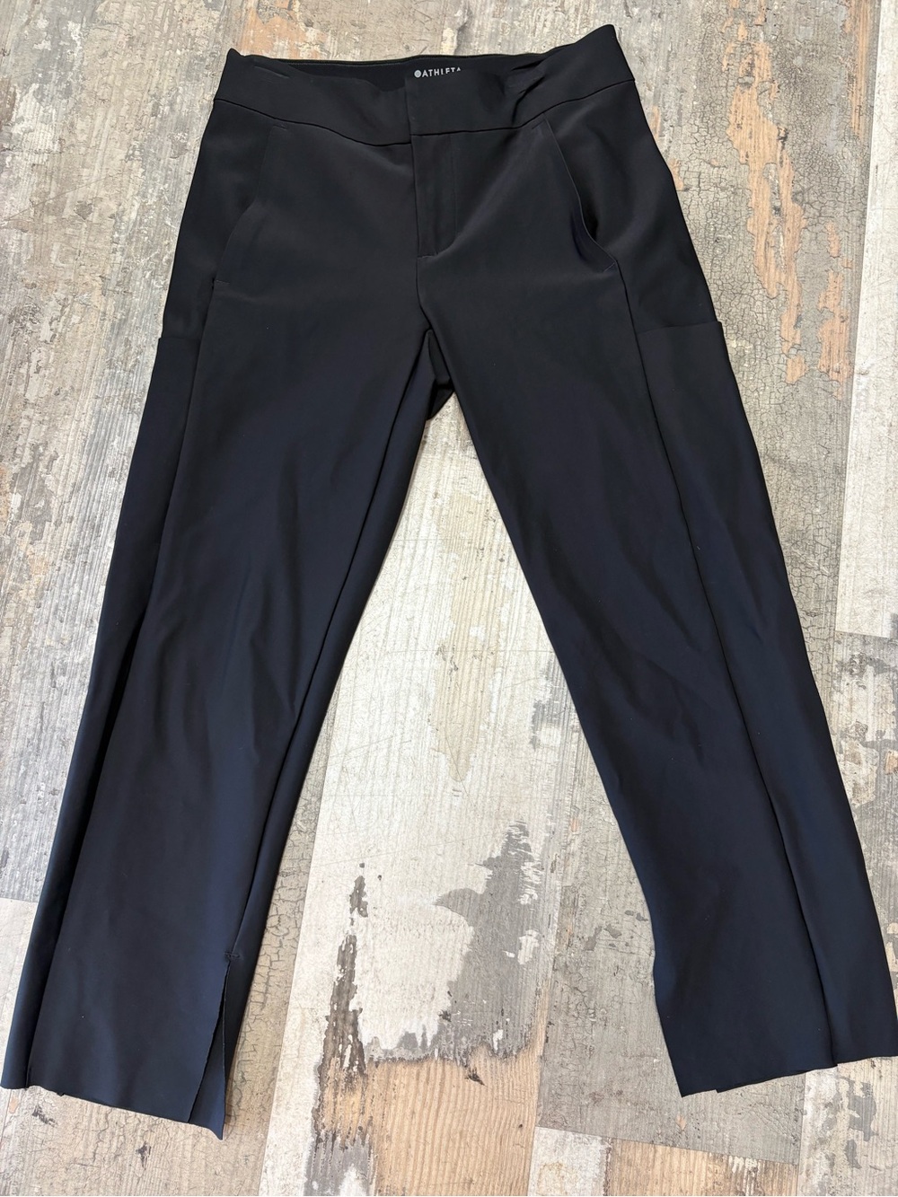 Athleta Black Stellar Crop Trousers, Sz 0P